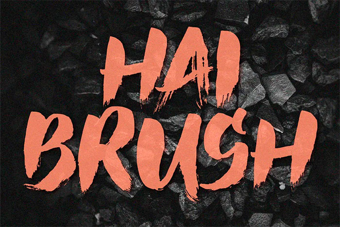 Hai Brush best brush stroke fonts