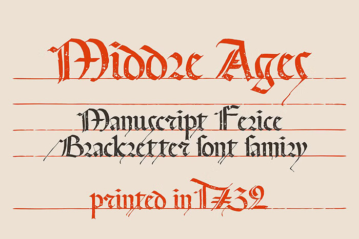 Manuscript Felice blackletter font