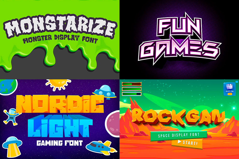 23 Energetic Game Fonts for Video Game Projects