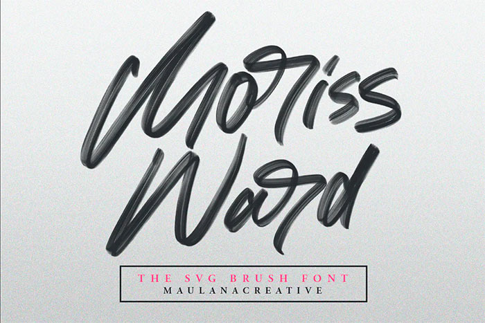 Moriss Ward SVG Brush Font