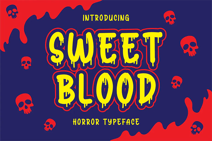 Sweet Blood - Horror Typeface