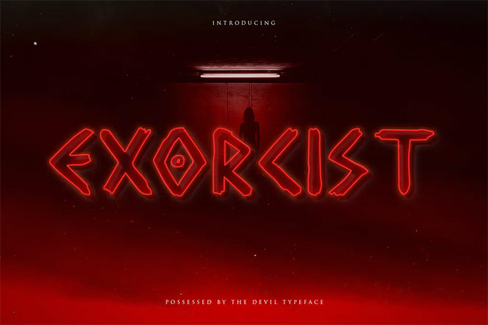 Exorcist - Horror Display Typeface