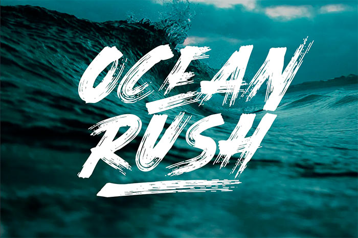 Ocean Rush - Brush Font