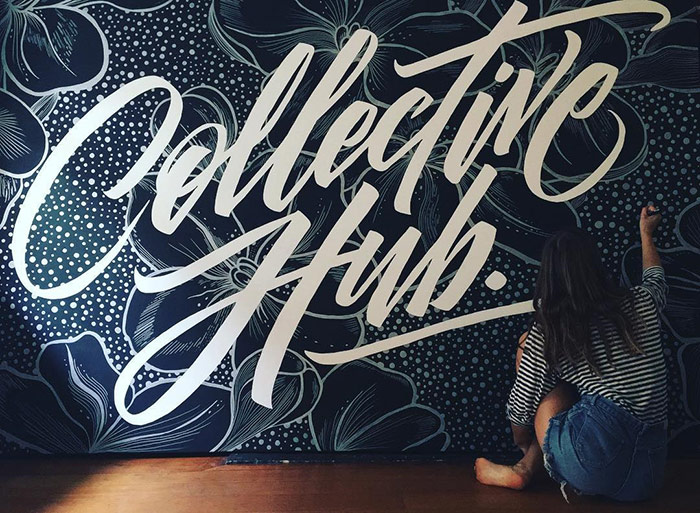 Collective Hub. - typography wall art